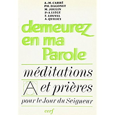 DEMEUREZ EN MA PAROLE