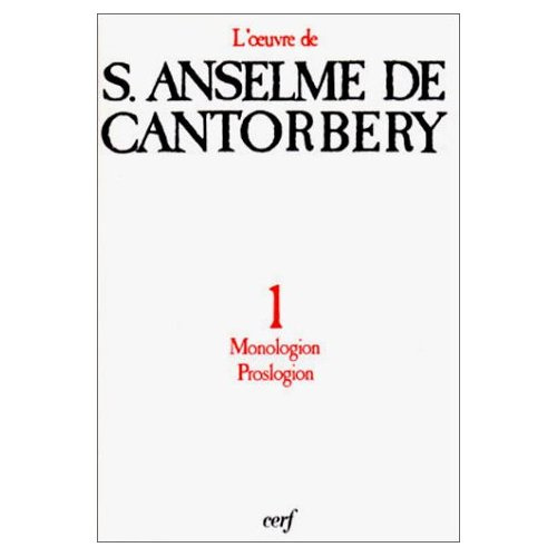 OEUVRE A DE CANTORBERY. Tome 1