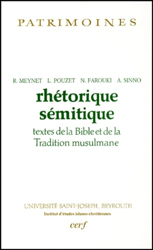 Rhétorique sémitique. Textes de la Bible et de la Tradition musulmane