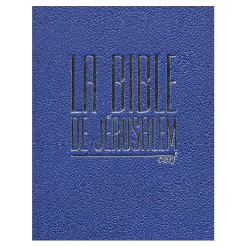 La Bible de Jérusalem "Bibliothèque Nationale". Cuir bleu