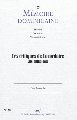 Critiques de lacordaire. Une anthologie