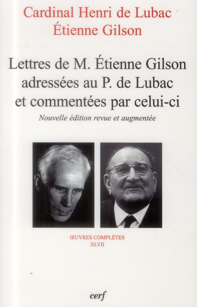 Lettres de M. Etienne Gilson adressées au P. De Lubac et commentées par celui-ci. Correspondance 195