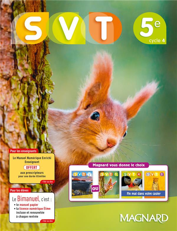 SVT Sciences de la Vie et de la Terre 5e. Edition 2017