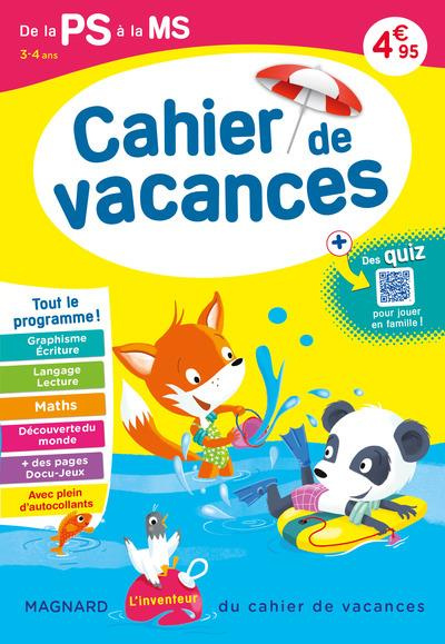 Cahier de vacances de la PS à la MS. Edition 2023