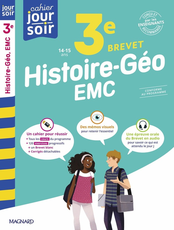 Cahier Jour/Cahier du soir Histoire-Géo-EMC 3e Brevet. Edition 2025