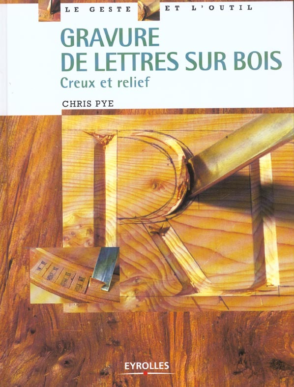 Gravure de lettres sur bois. Creux et relief