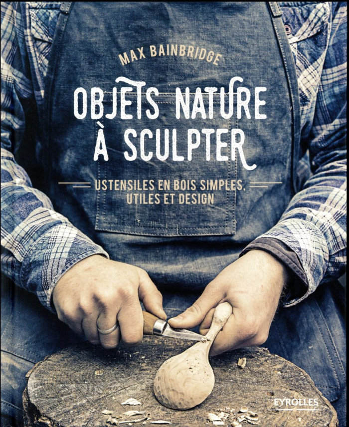Objets nature à sculpter. Ustensiles en bois simples, utiles et design