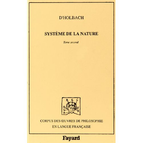 Système de la nature. Tome 2
