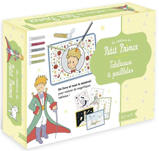Coffret Tableaux à pailleter. Contient : 5 tubes de paillettes avec bouchon saupoudreur, 1 pinceau a