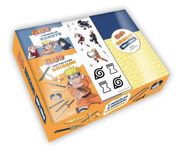 Origami Naruto 100% ninja ! Avec 1 poster, des stickers, 30 grandes feuilles origami, 30 petites feu