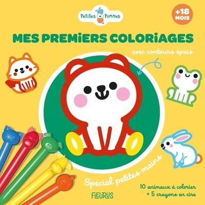 Mes premiers coloriages avec contours épais. 10 animaux à colorier   5 crayons en cire
