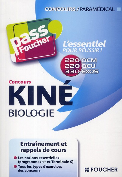 PASS'FOUCHER - CONCOURS KINE BIOLOGIE