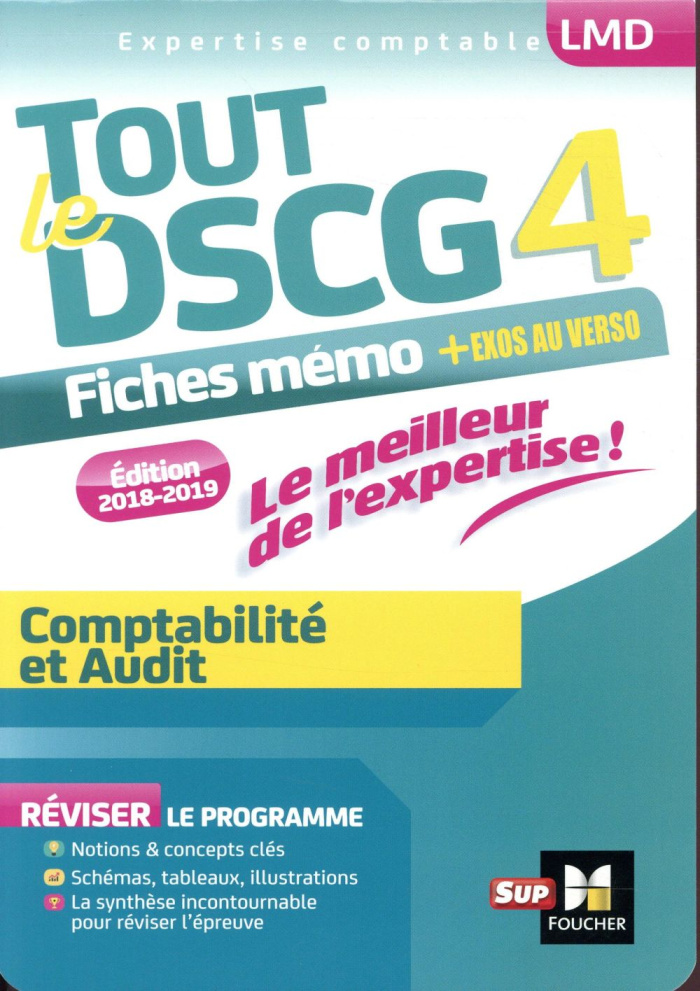 Tout le DSCG 4 Comptabilite et Audit. Fiches mémos   exos au verso, Edition 2018-2019