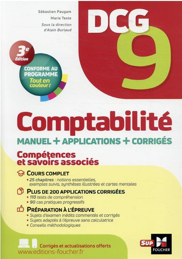 Comptabilité DCG 9. Manuel   applications   corrigés, 3e édition