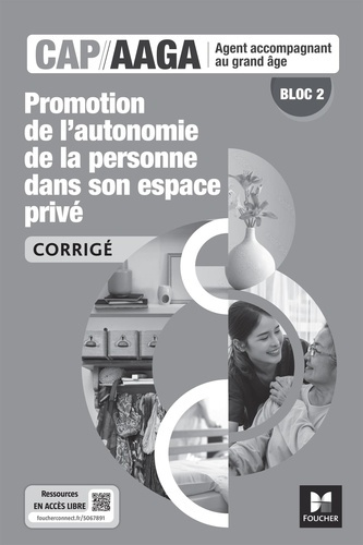 Bloc 2 Promotion autonomie de la personne dans son espace privé CAP AAGA. Edition 2024