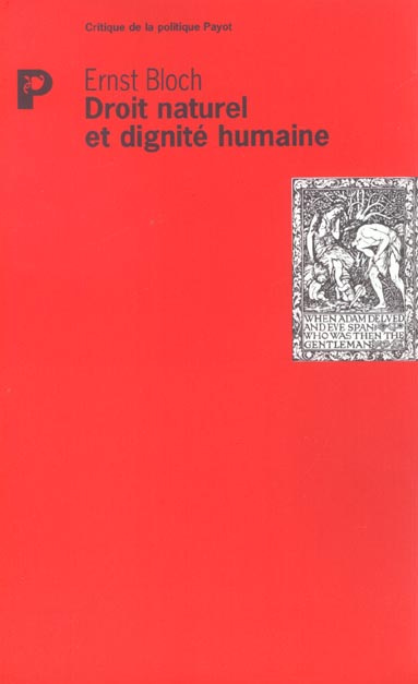 Droit naturel et dignité humaine
