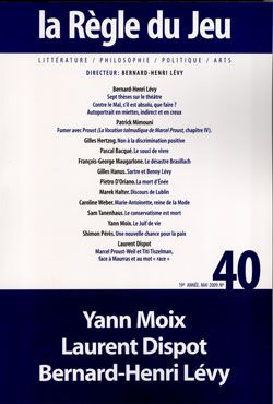 La Règle du jeu N° 40, Mai 2009