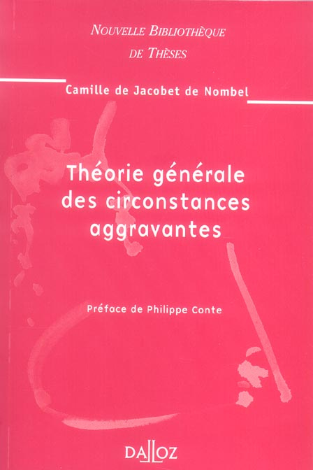 Théorie générale des circonstances aggravantes