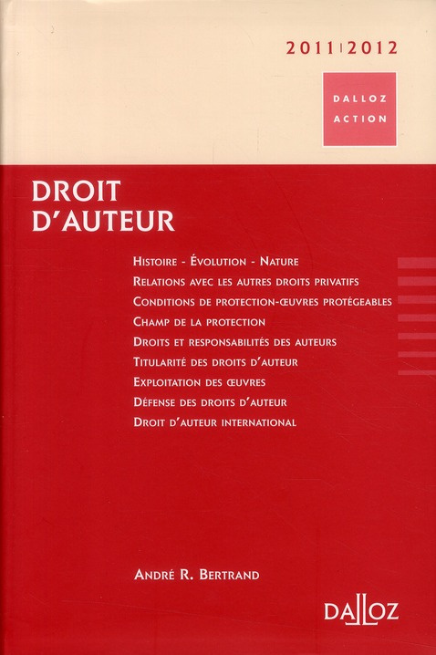 Droit d'auteur. Edition 2011-2012