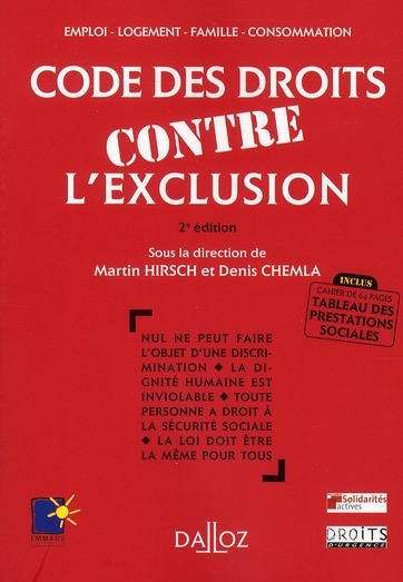 Code des droits contre l'exclusion. 2e édition