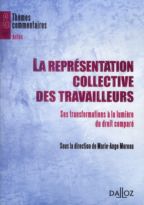 La représentation collective des travailleurs. Ses transformations à la lumière du droit comparé