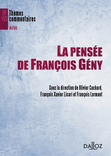 La pensée de Francois Gény