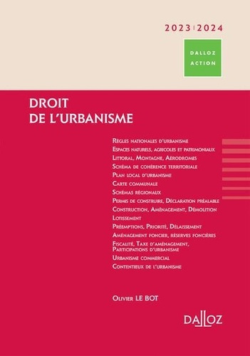 Droit de l'urbanisme. Edition 2023-2024