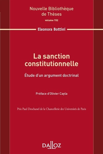 La sanction constitutionnelle. Etude d'un argument doctrinal