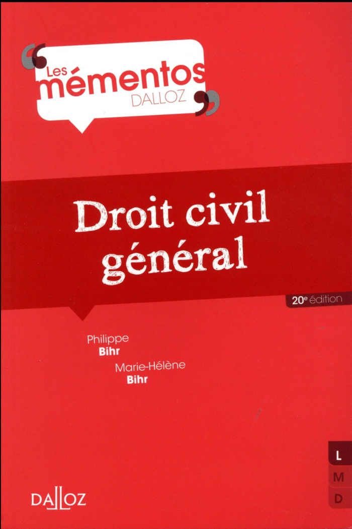Droit civil général. 20e édition