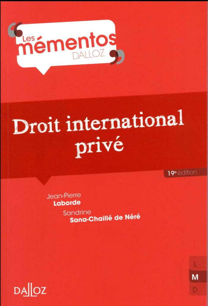 Droit international privé. 19e édition