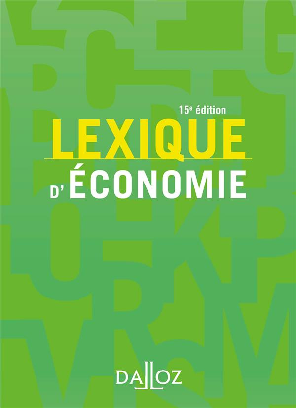 Lexique d'économie. 15e édition