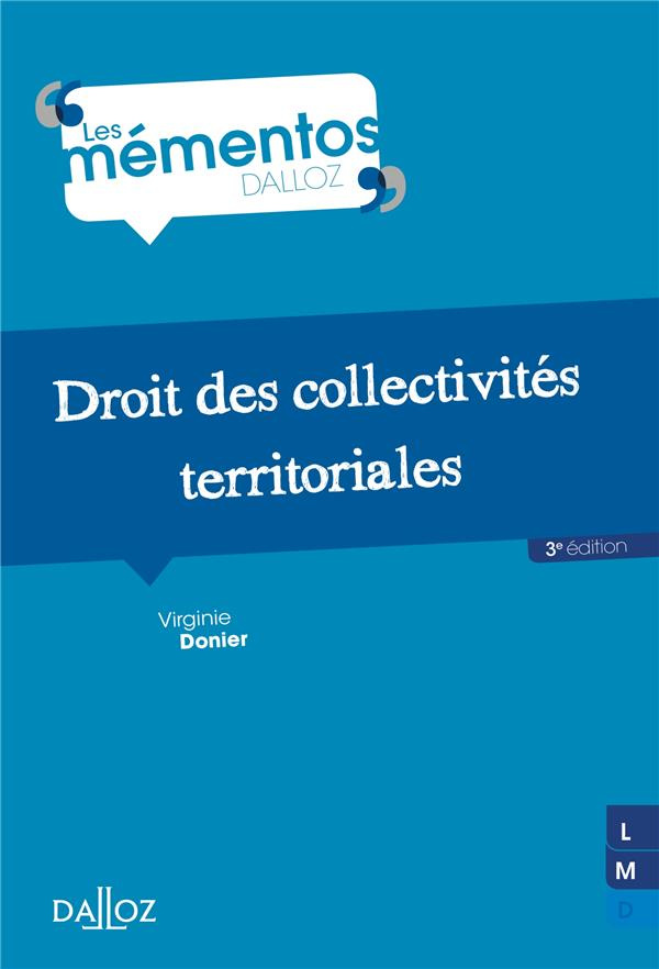 Droit des collectivités territoriales. 3e édition