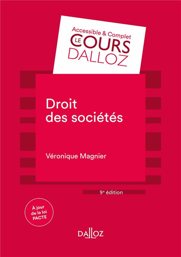Droit des sociétés. 9e édition