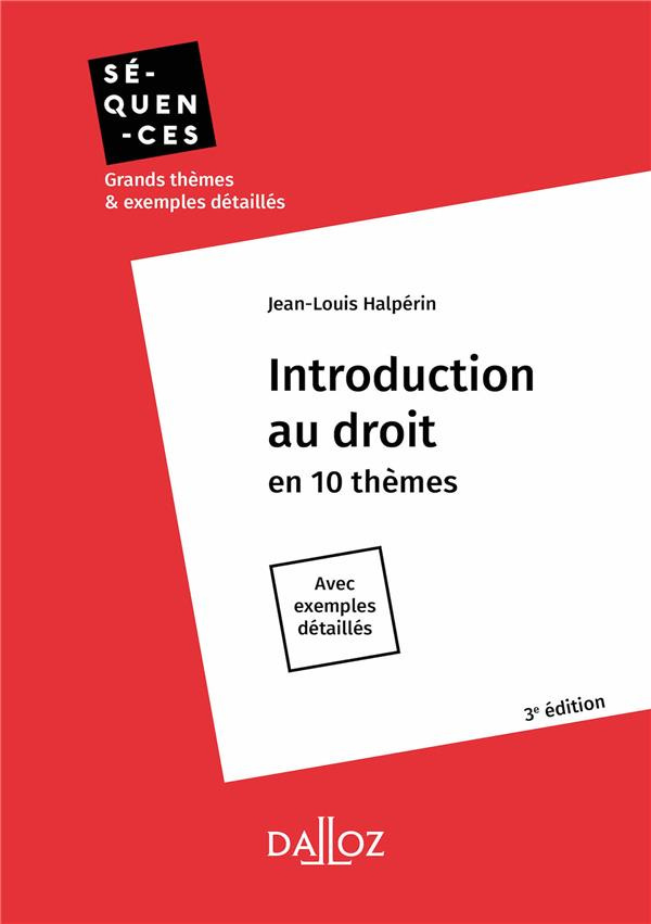 Introduction au droit. 3e édition