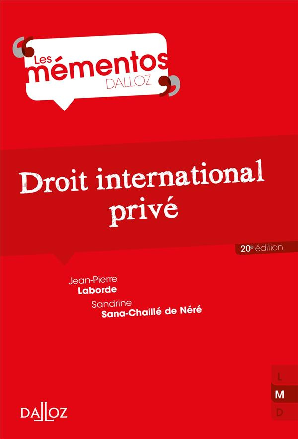 Droit international privé. 20e édition