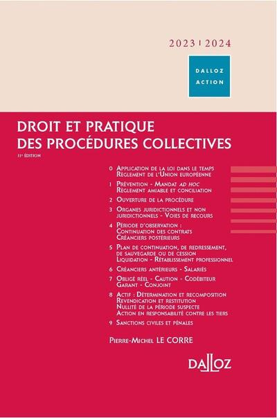 Droit et pratique des procédures collectives. Edition 2023-2024