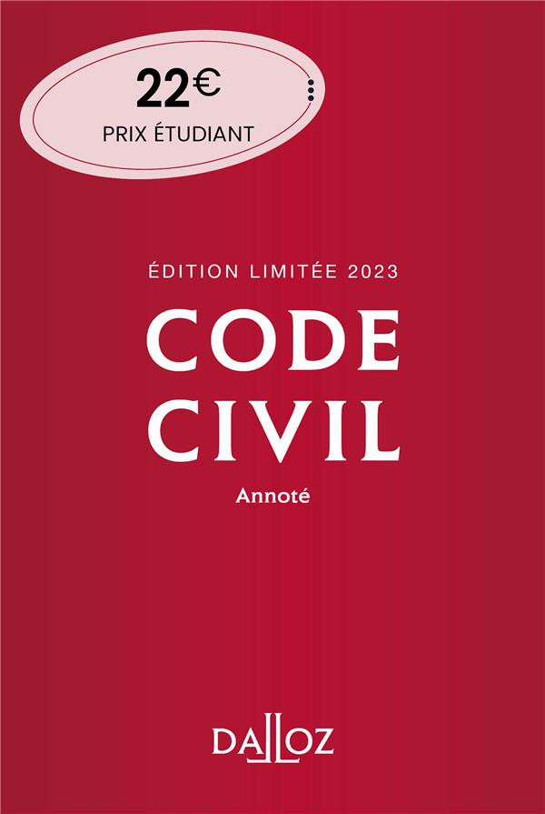 Code civil annoté. Edition limitée, Edition 2023