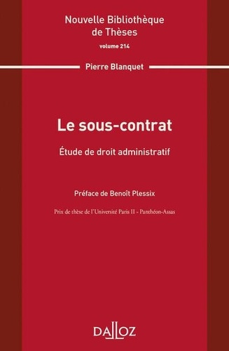 Le sous-contrat. Etude de droit administratif