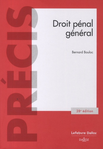 Droit pénal général. 28e édition