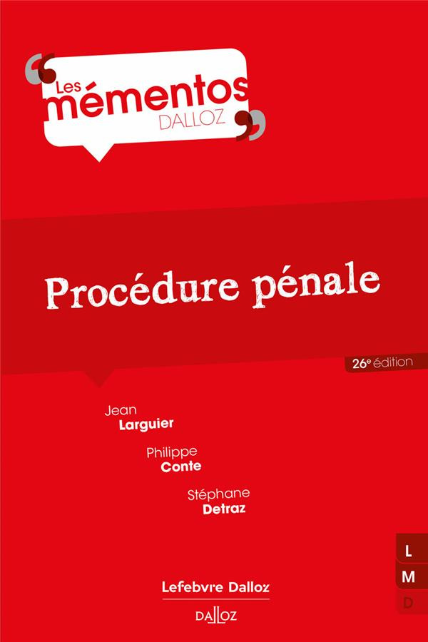 Procédure pénale. 26e édition