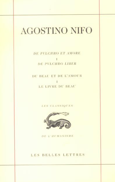 Du beau et de l'amour. Tome 1, Le livre du beau, édition bilingue français-latin