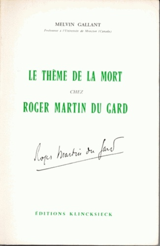 Le thème de la mort chez Roger Martin du Gard