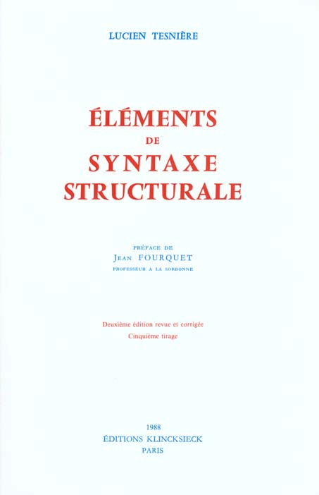 Eléments de syntaxe structurale. 2e édition