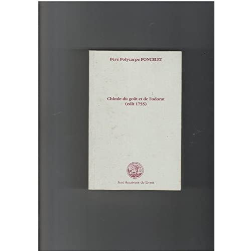 CHIMIE DU GOUT ET DE L'ODORAT