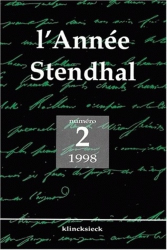 L'ANNEE STENDHAL NUMERO 2 1998