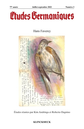 Études germaniques - N°3/2022. Hans Faverey