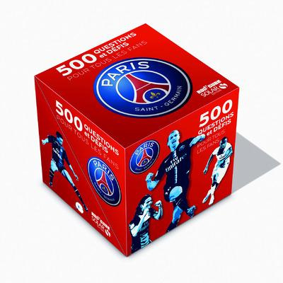 500 questions et défis pour tous les fans du PSG. Contient : Un cube avec des fiches tournantes, 1 d