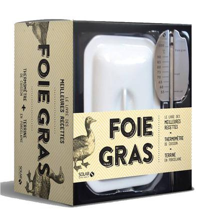 Foie gras. Avec 1 livre de recettes, 1 thermomètre de cuisson, 1 terrine en porcelaine