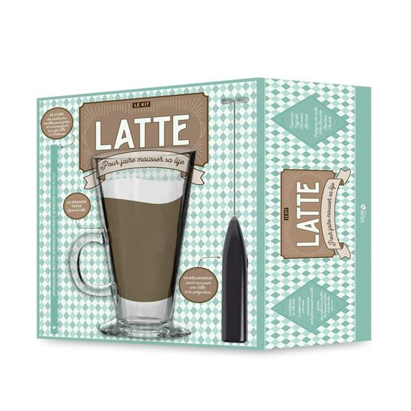 Le kit latte pour faire mousser sa life. Coffret avec 1 mug   1 mousseur à lait