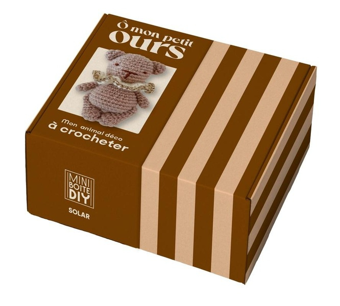 O mon petit ours. Mon animal déco à crochete. Avec 1 crochet, 1 pelote, 1 aiguille et de la ouate